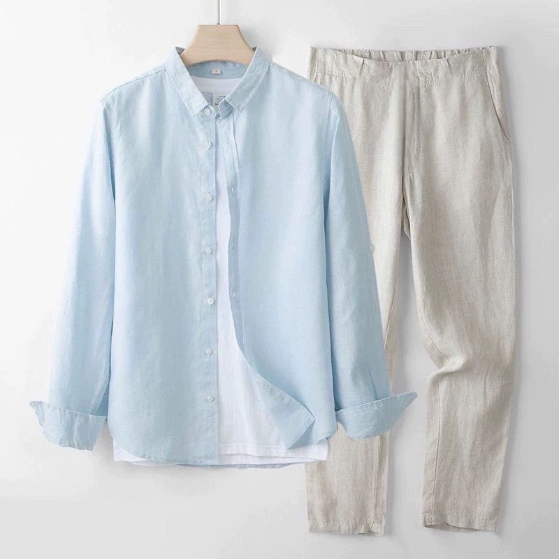 Linen Shirt Breathable - Nouvel ensemble deux pièces printemps-été pour