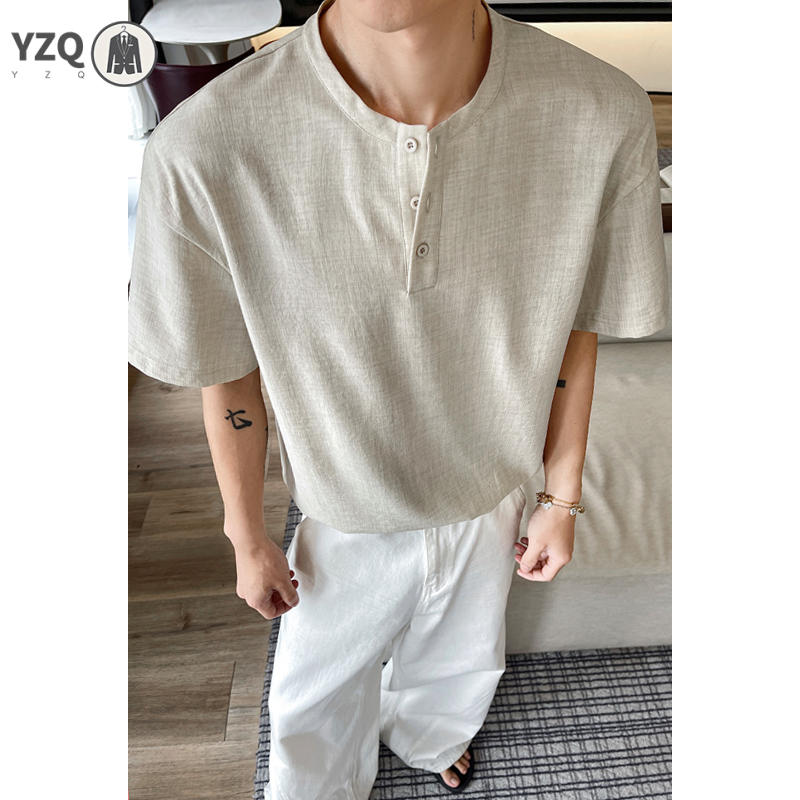 T-shirt à manches courtes pour - Linen Shirt Breathable avis et prix