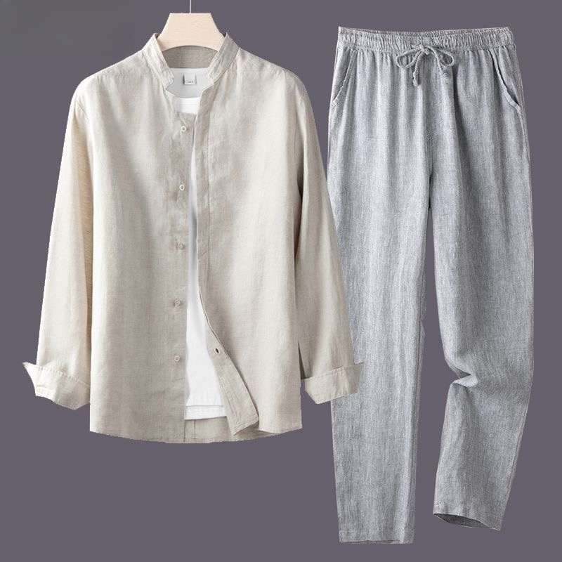 Ensemble chemise et short en c - Linen Shirt Breathable avis et prix