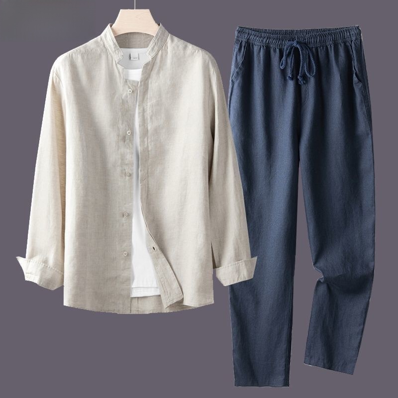 Ensemble chemise et short en c - Linen Shirt Breathable avis et prix