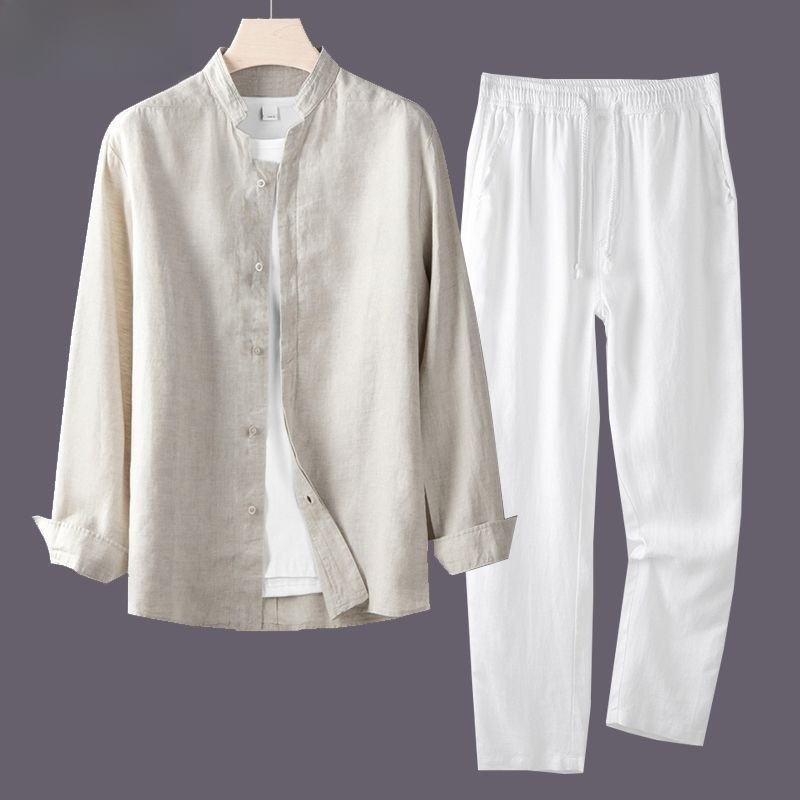 Ensemble chemise et short en c - Linen Shirt Breathable avis et prix