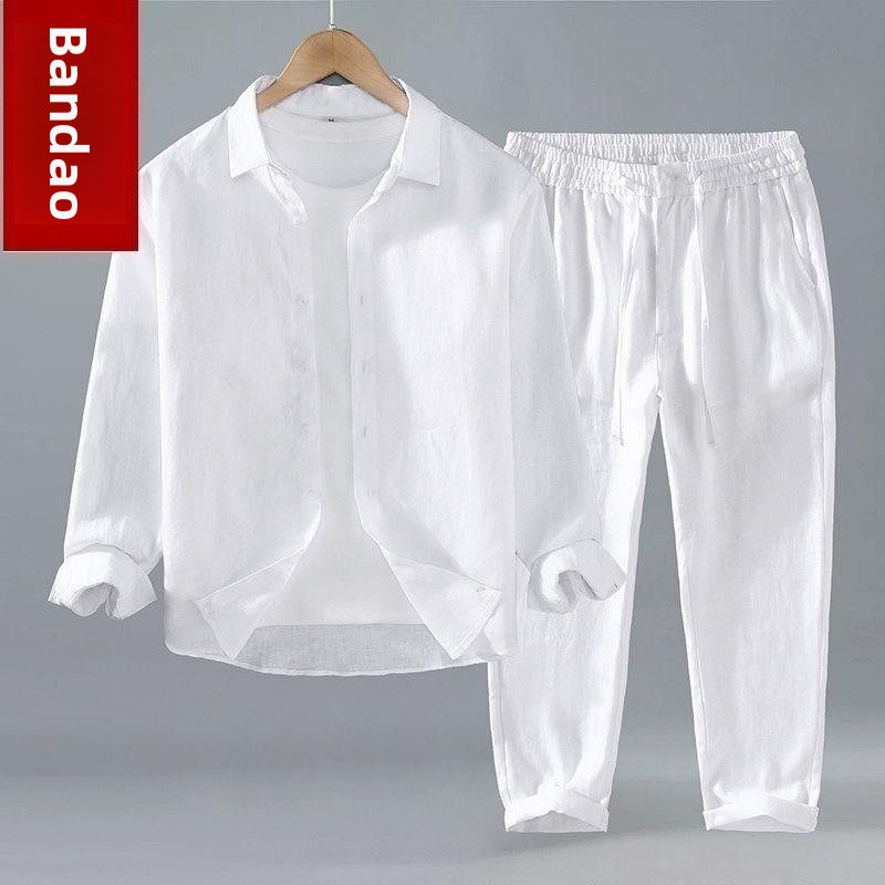 T-shirt en lin ample à manches - Linen Shirt Breathable avis et prix