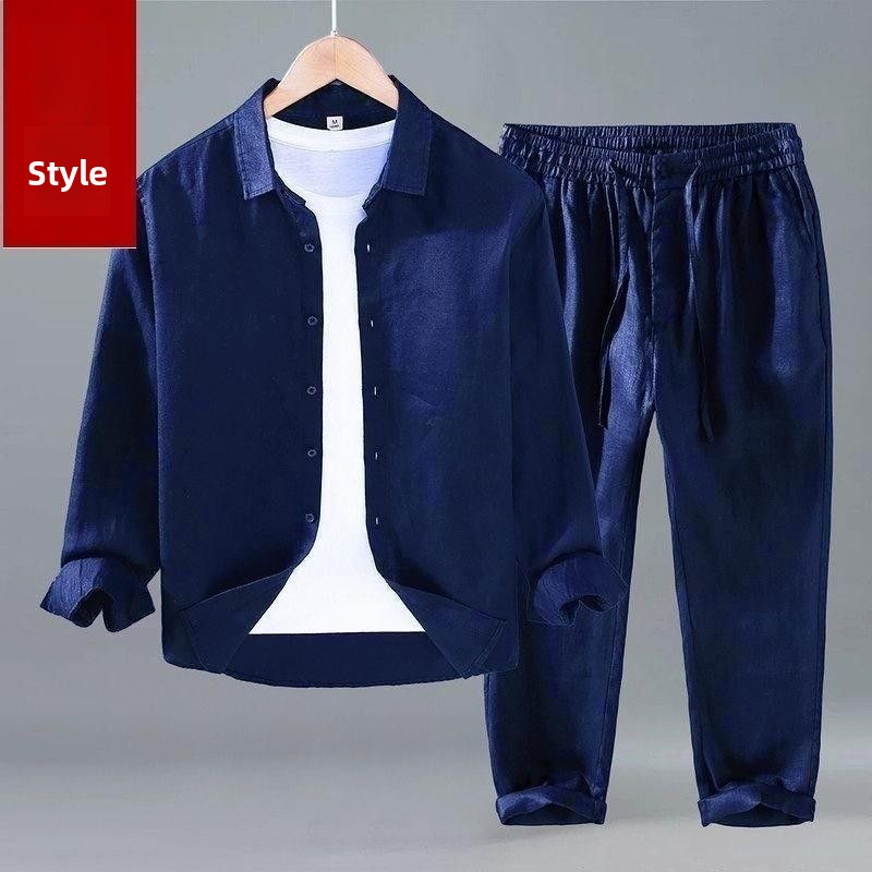 Ensemble deux pièces en lin am - Linen Shirt Breathable avis et prix